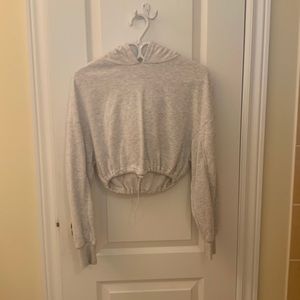 Garage light grey crop top sweater